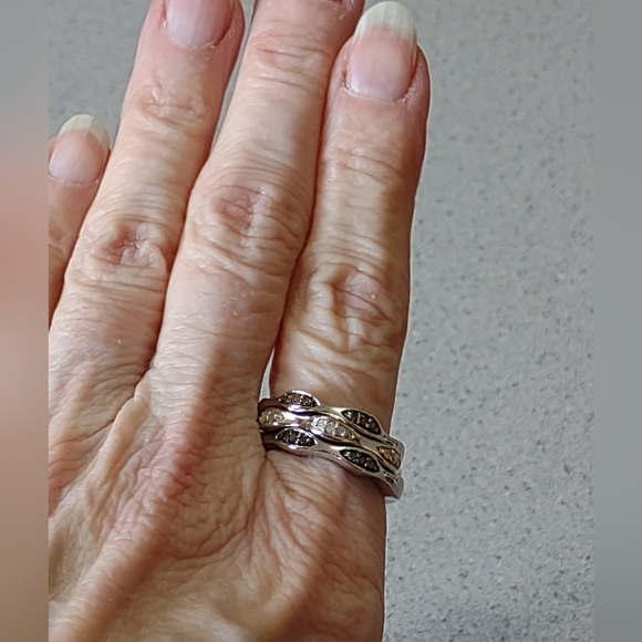 Sterling+Diamonds Stackers(8) - Picture 6 of 7